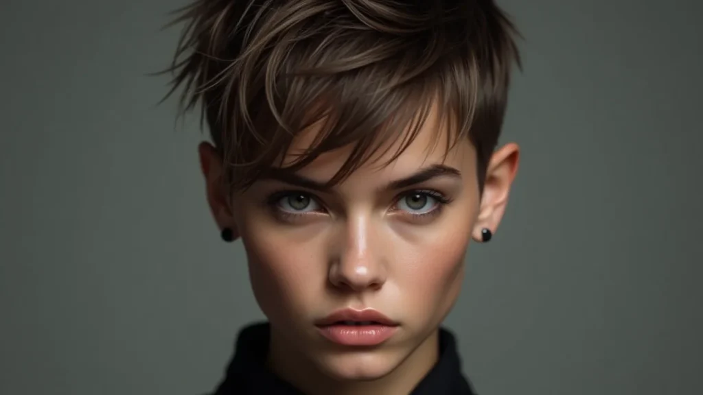 Wolf Cut with Shaved Sides
