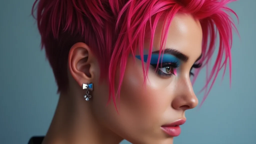 Wolf Cut with Bold, Vibrant Color