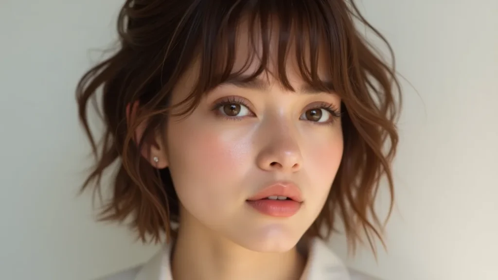Layered Wolf Cut with Wispy Fringe