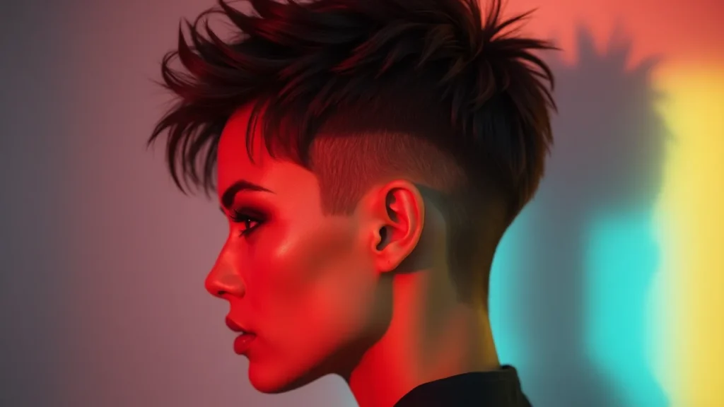 Tapered Wolf Cut with Pixie Layers